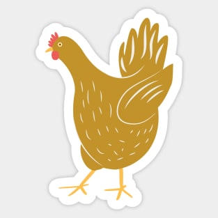 Happy Yellow Hen Sticker